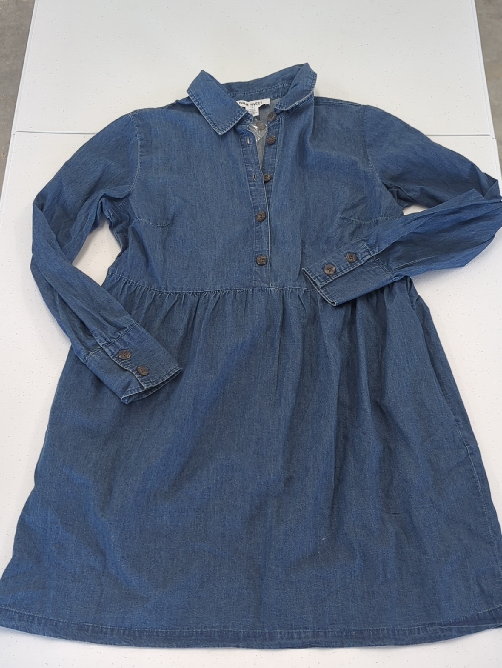 Nine West Denim Shirt Dress - Blue